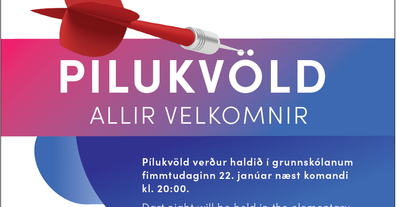 Pílukvöld í matsal KBS